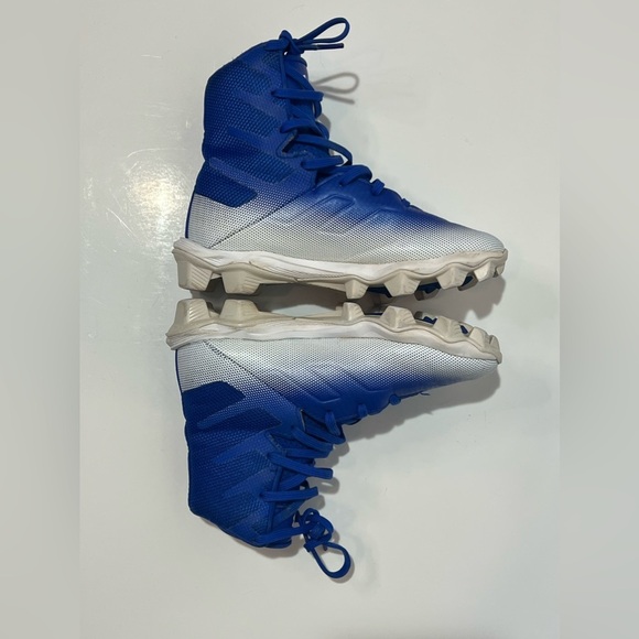 Under Armour High Tops Blue White 1.5Y Cleats 3000195-400 - Picture 5 of 11